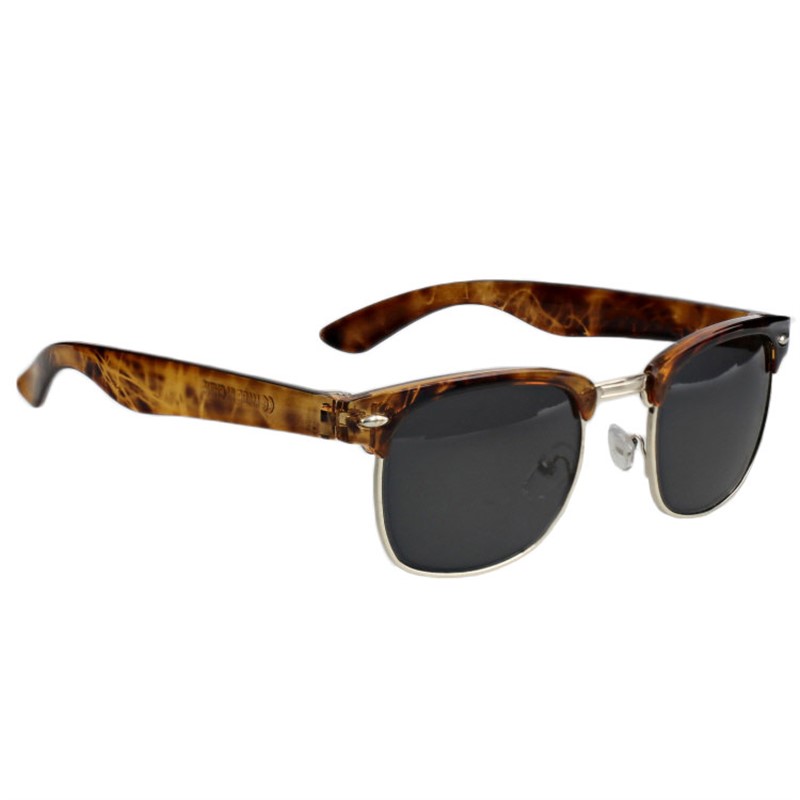 Polycarbonate and metal tortoise sunglasses blank.
