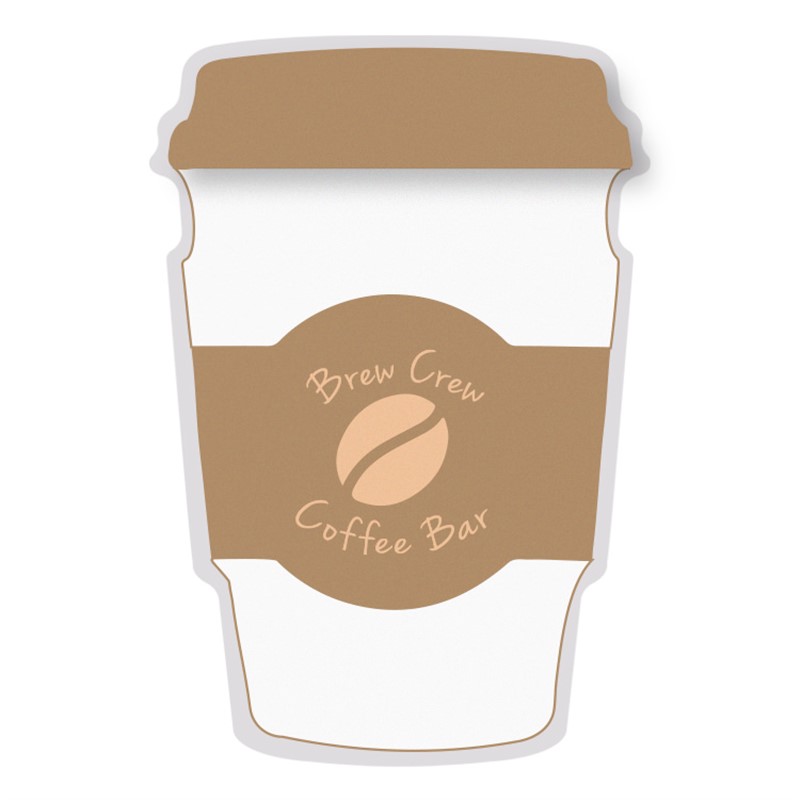 Custom sticky notes-to go cup