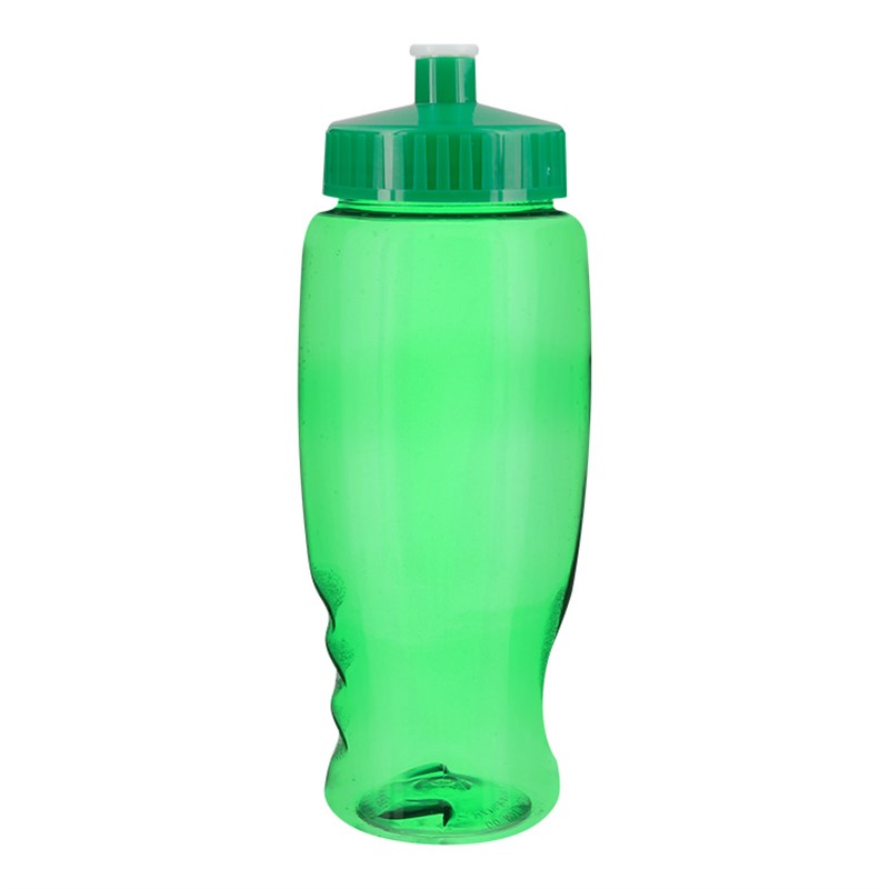 Plastic water bottle blank with push pull lid in 27 ounces.