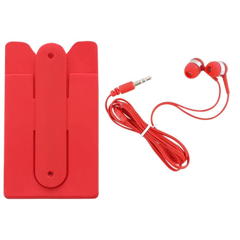 Silicone phone stand wallet.