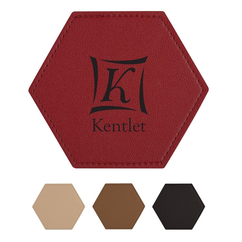 Personalized leather coaster