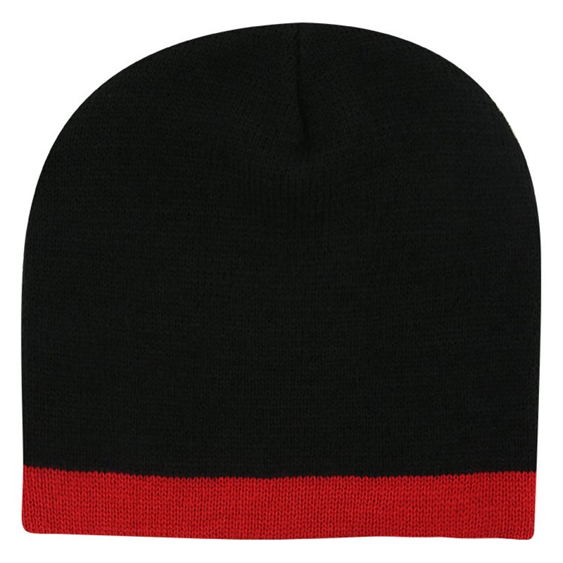 Embroidered beanie.