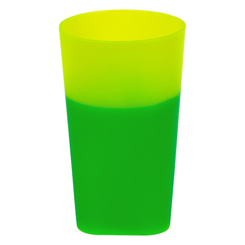 Plastic mood altering shot glass in 2 ounces.