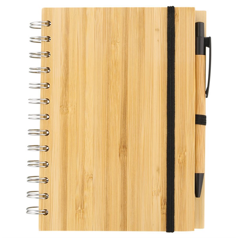 Bamboo notebook with bamboo pen.