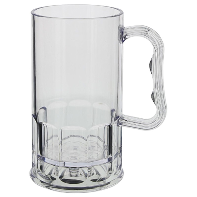 Acrylic clear beer glass in 11 ounces.