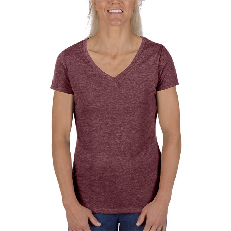Custom Women's Tri V-Neck T-Shirt