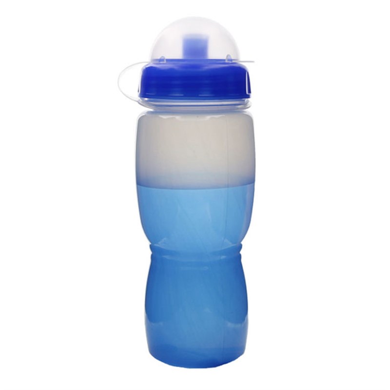 Plastic mood water bottle with push pull cap in 18 ounces.