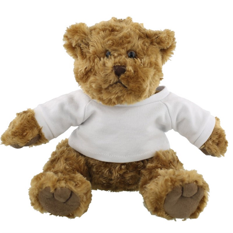 Plush and cotton traditional teddy brown bear blank.