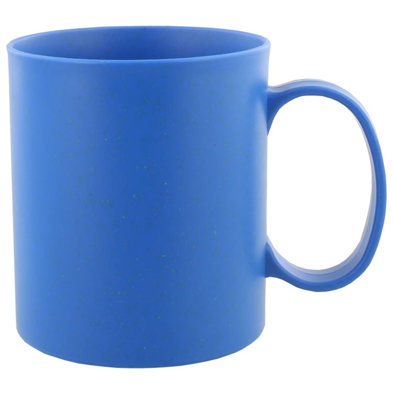 Plastic coffee mug in 12 ounces.