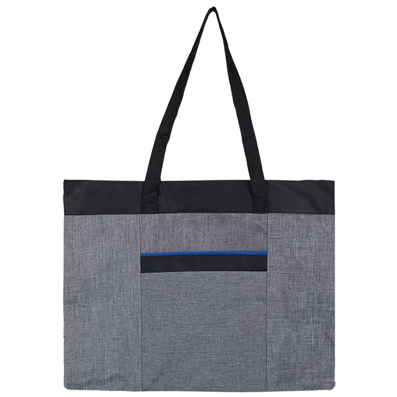 Polyester heathered executive tote.