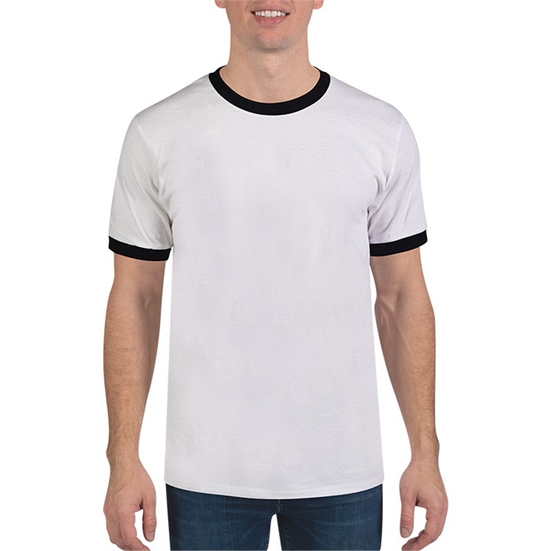 Custom white ringer t-shirt