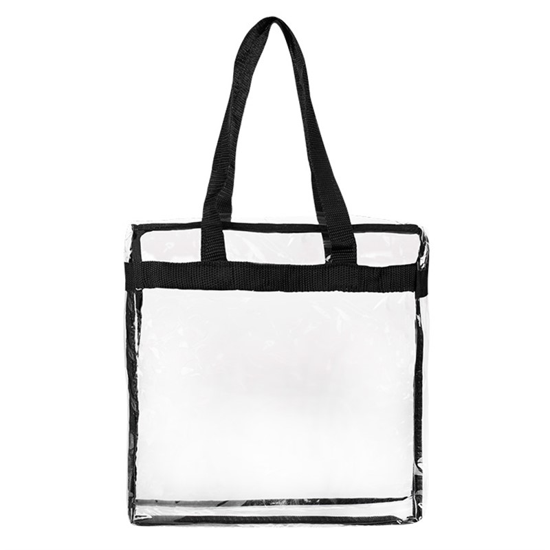 Plastic crystal zippered tote blank.