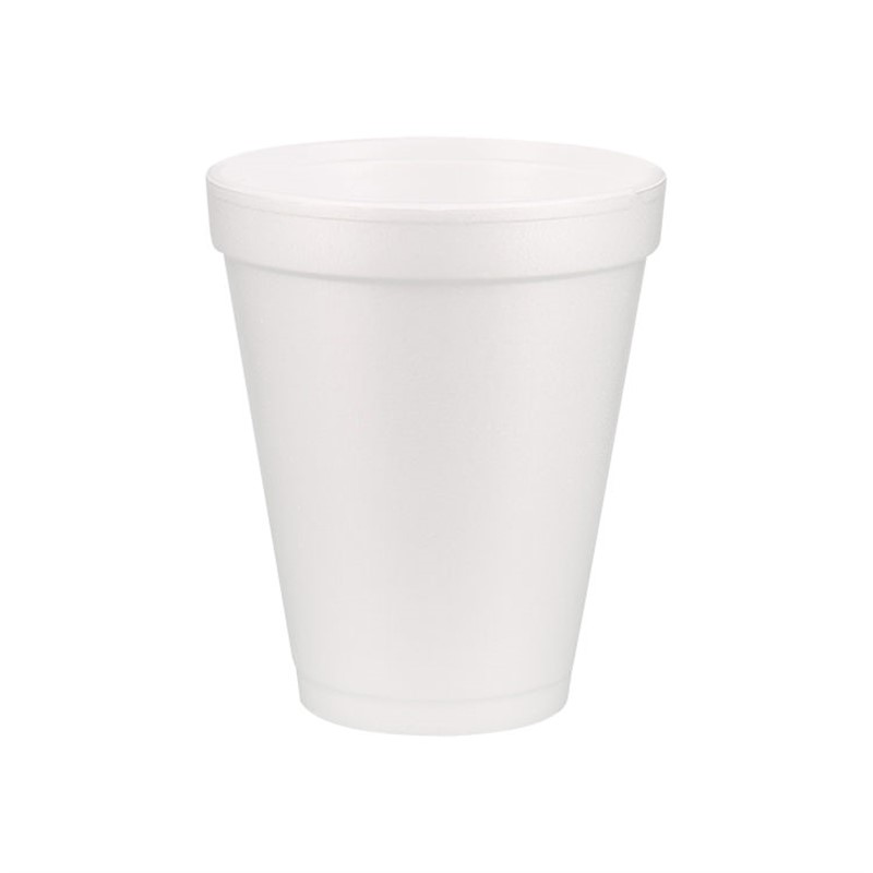 Styrofoam white foam cup in 10 ounces.
