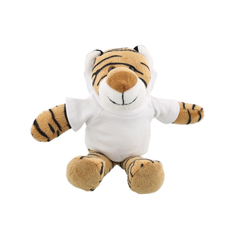 Plush and cotton stuffed tiger blank.