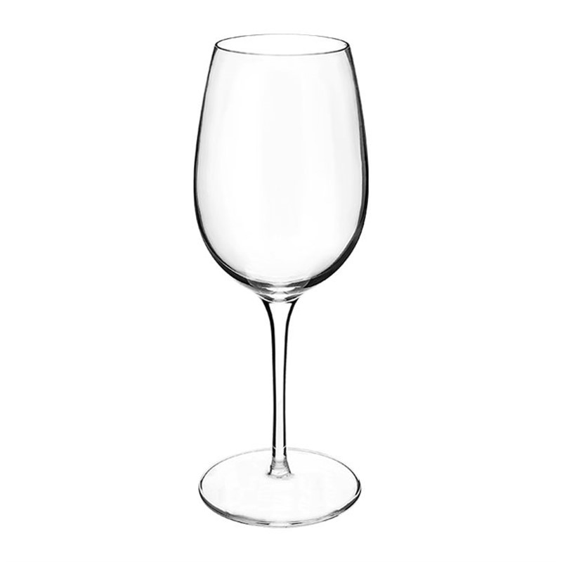 Glass clear wine glass in 13 ounces.