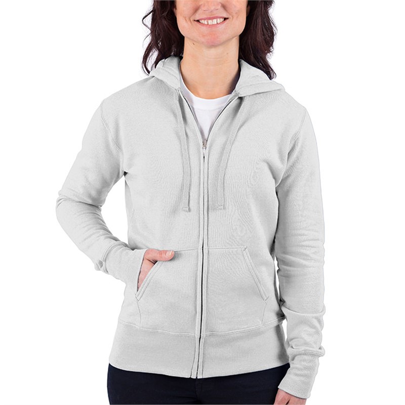 White printable zip up hooded sweatshirt.