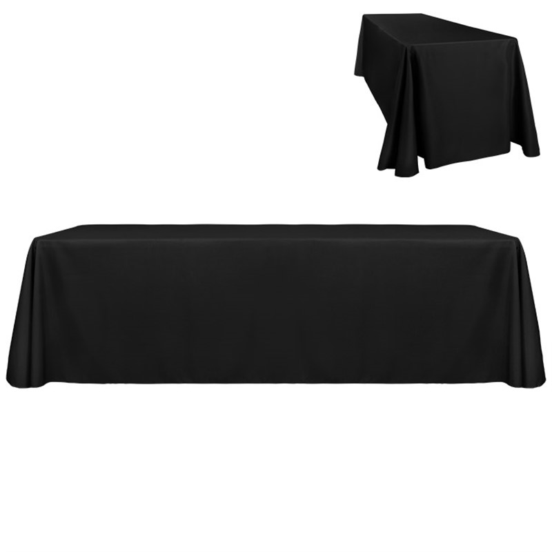 8 foot liquid repellent polyester table throw.