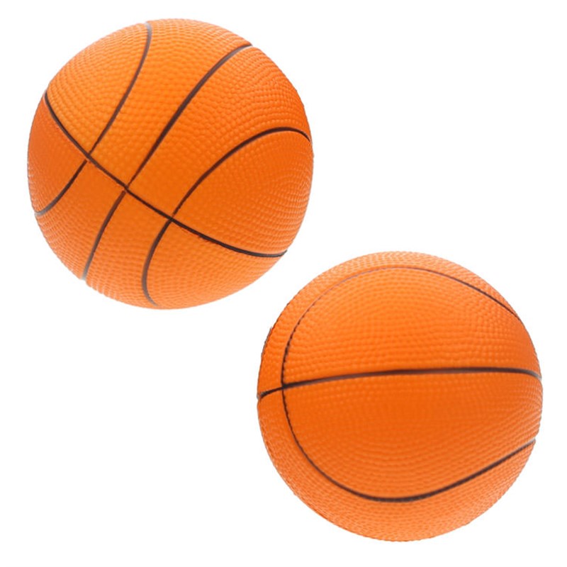 Foam 4.5 inch basketball stress ball.