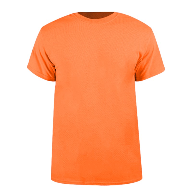 Safety orange marketing customized t shirt.