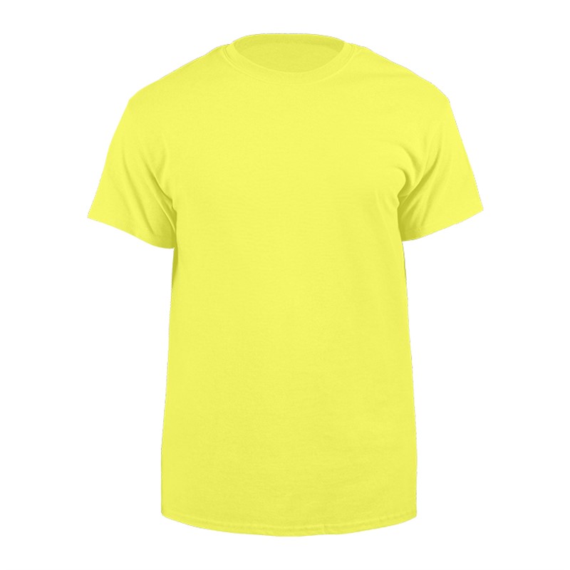 Safety green cotton poly customized t shirt.