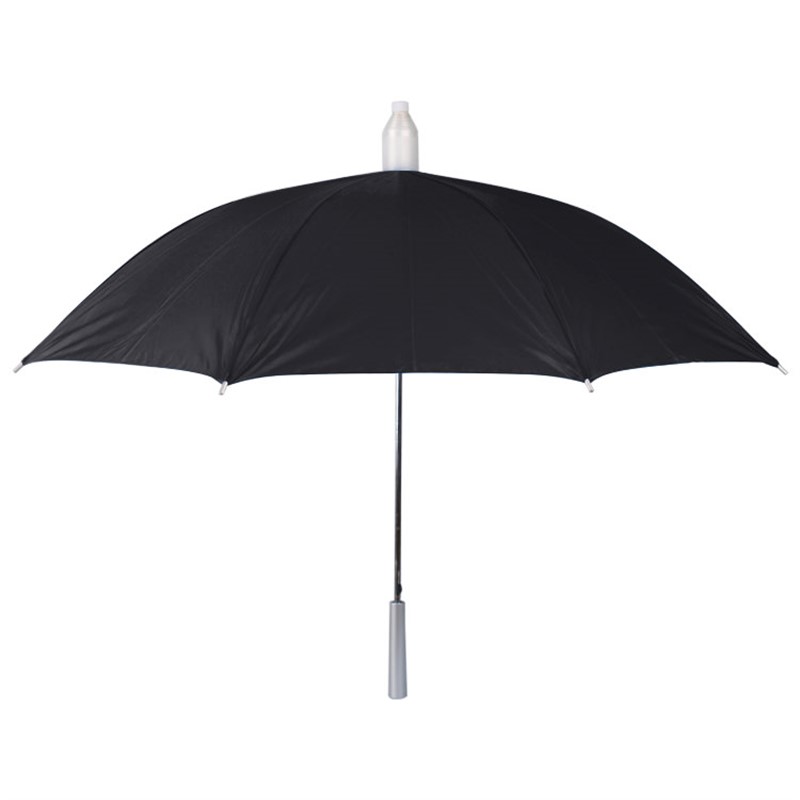Polyester 46 inch umbrella with collapsible plastic cover.