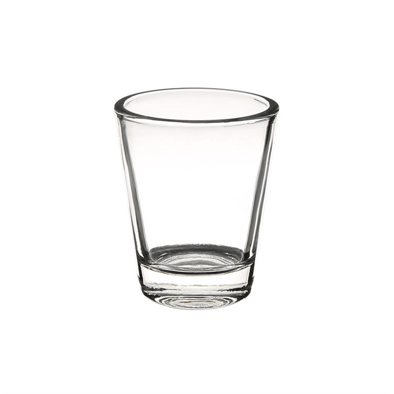 Glass clear shot glass in 1.75 ounces.