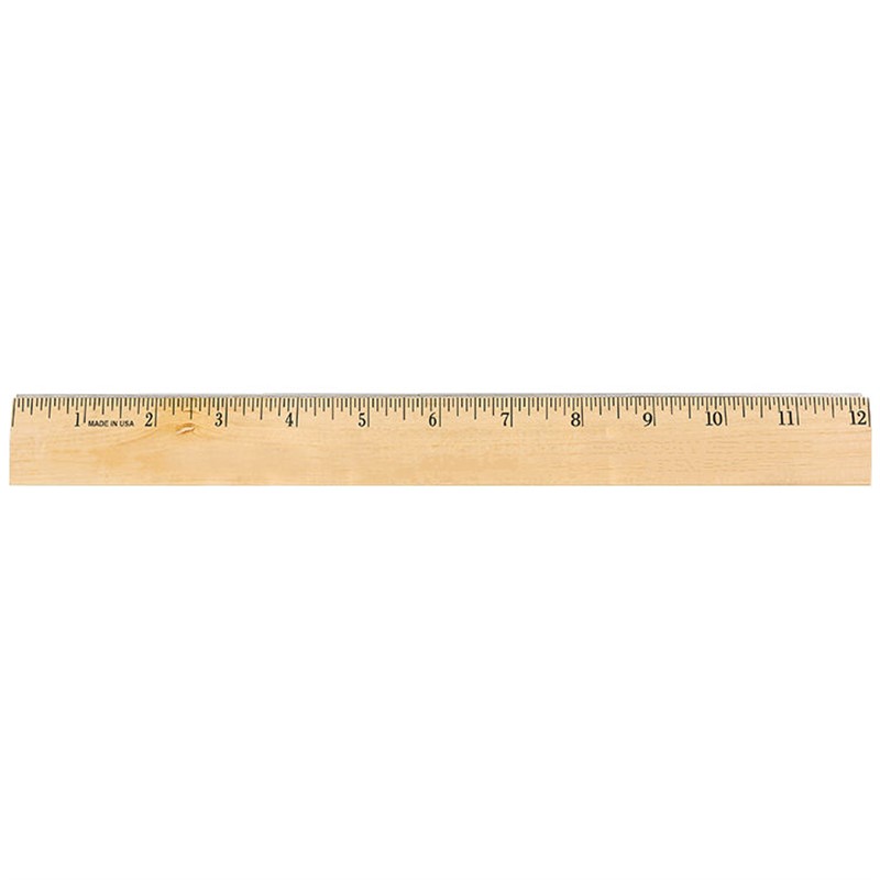 12 inch wood ruler.