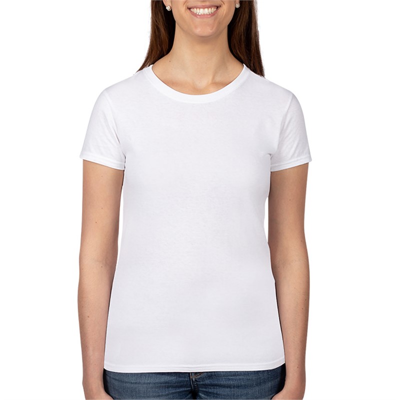 White Gildan® Heavy Cotton Ladies T Shirt Blank
