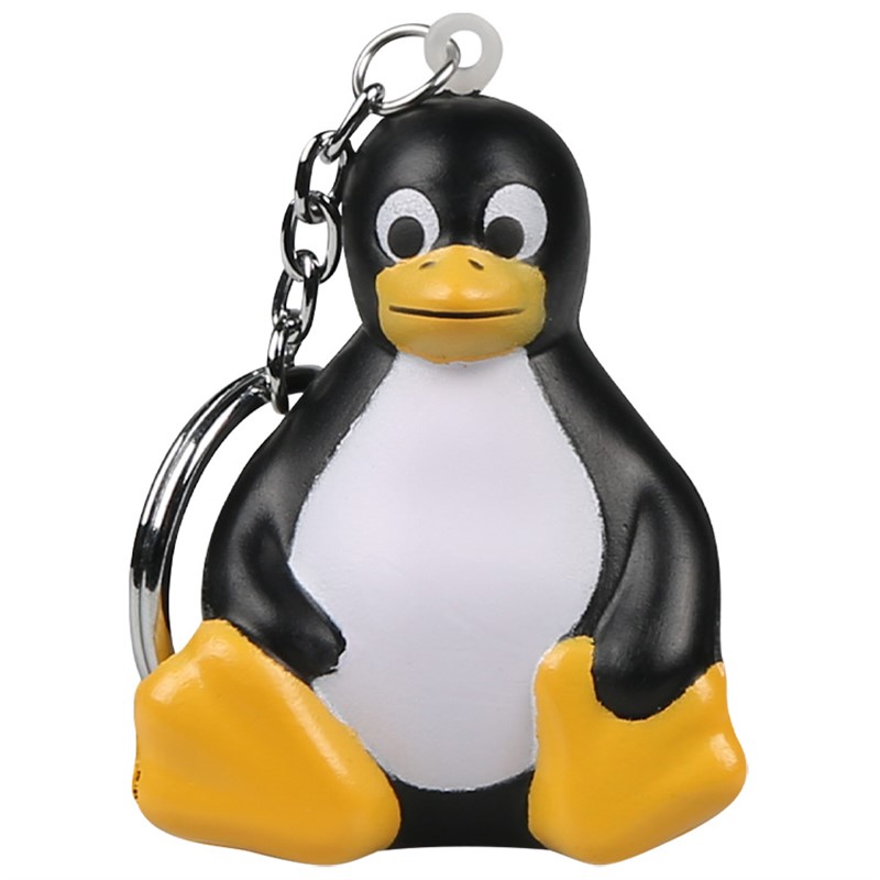 blank sit penguin stress keychain