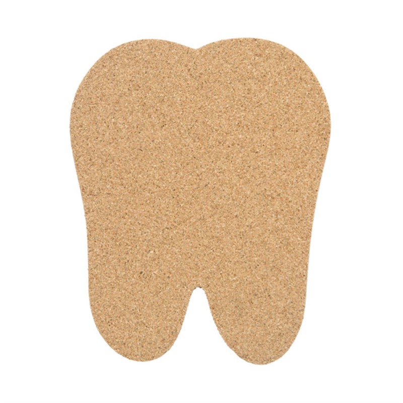 4.5 inch cork tooth coaster.