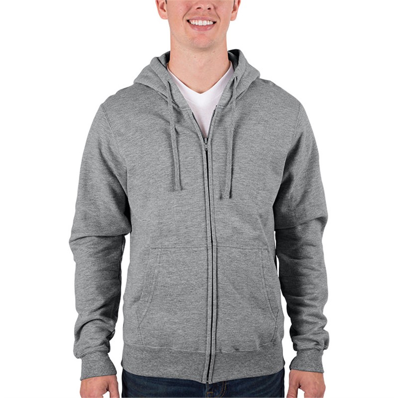 Blank athletic heather full-zip hoodie