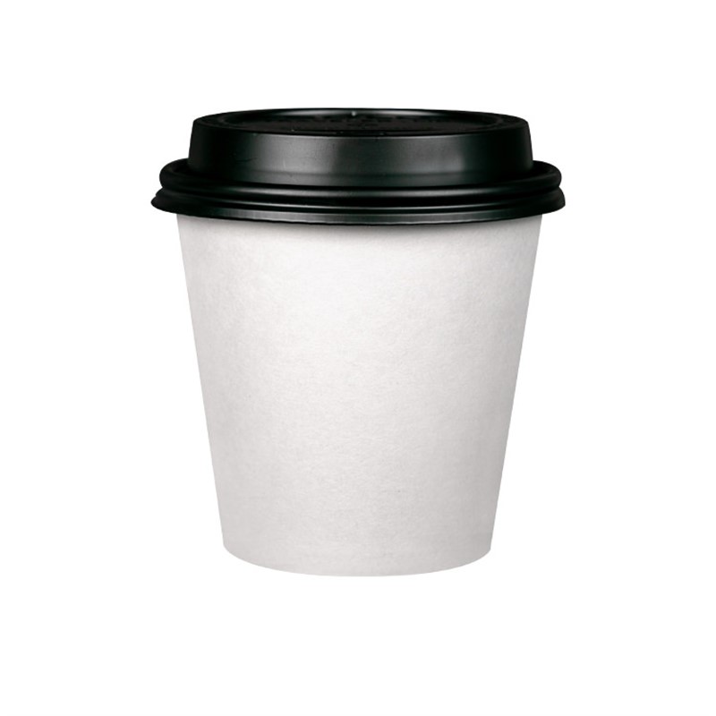 White Coffee Paper Cup With Lid