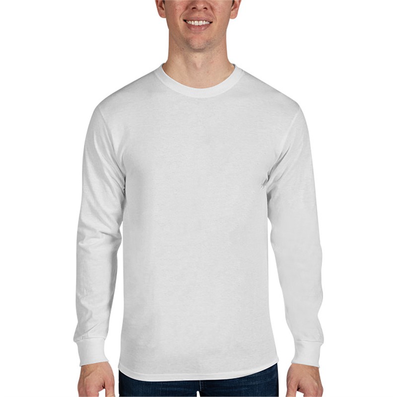Custom white long-sleeve t-shirt