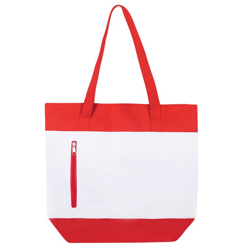 Polyester flashy color tote.
