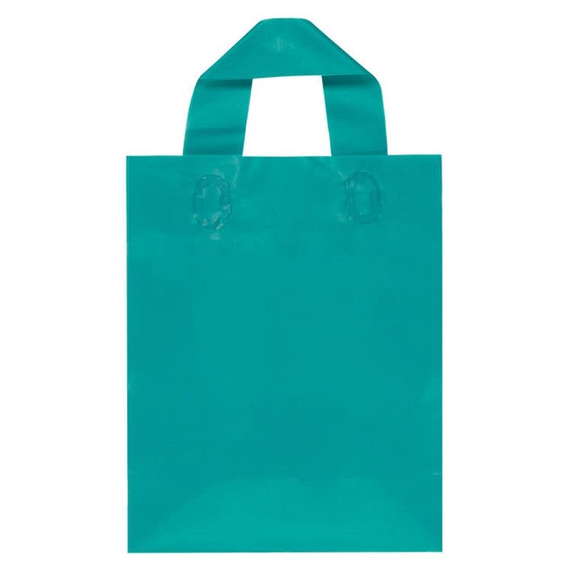 Plastic color frosted shopper bag blank.