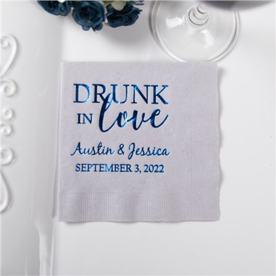 Cocktail Luncheon Dinner Guest Towels 100 Personalized Napkins Personalized Napkins Wedding Custom Monogram The Vows are Done Have Fun