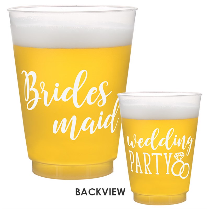 Bridesmaid Frosted Wedding Party Cup