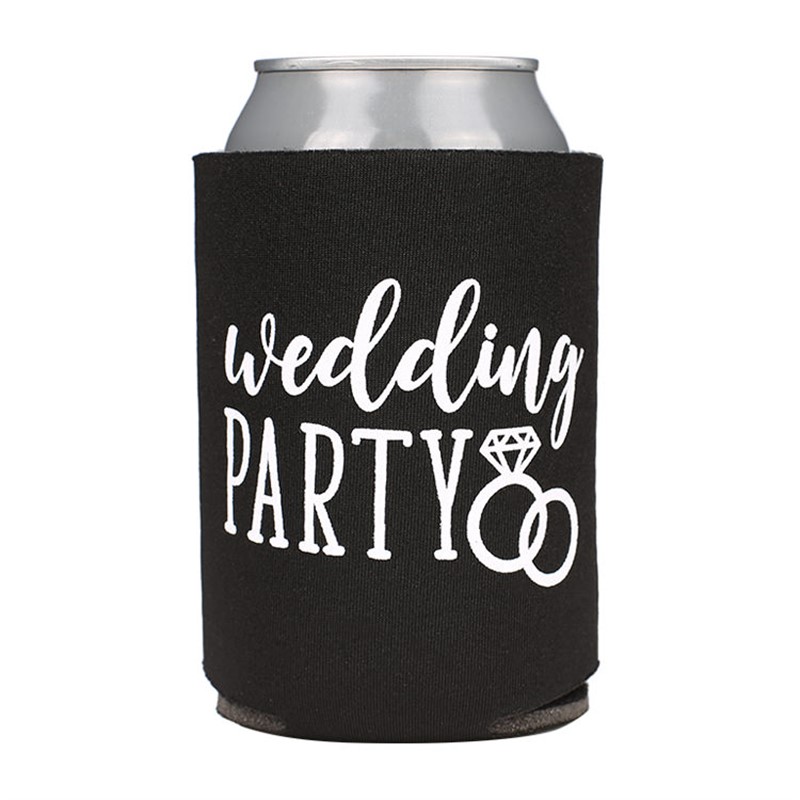 Black Colored Wedding Party Can Cooler