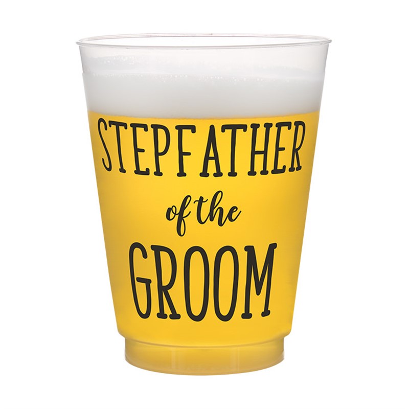 Stepfather of the Groom Frosted Wedding Party Cup