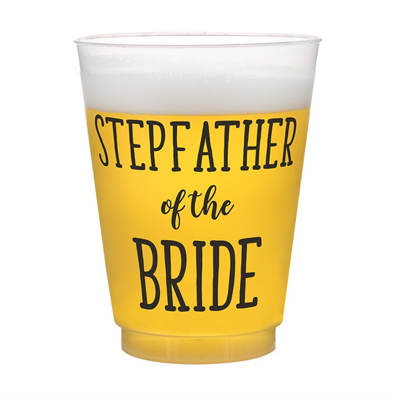 Stepfather of the Bride Frosted Wedding Party Cup