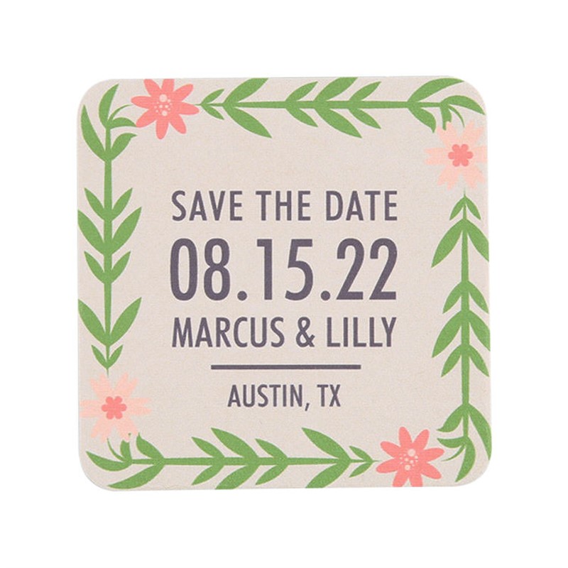 Floral Engagement Coasters