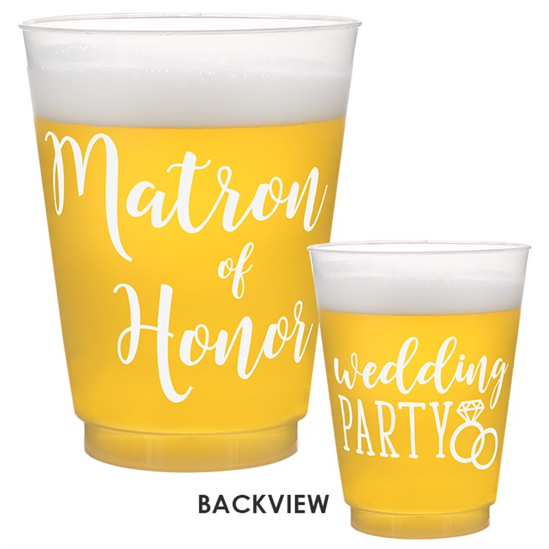 Matron of Honor Frosted Wedding Party Cup