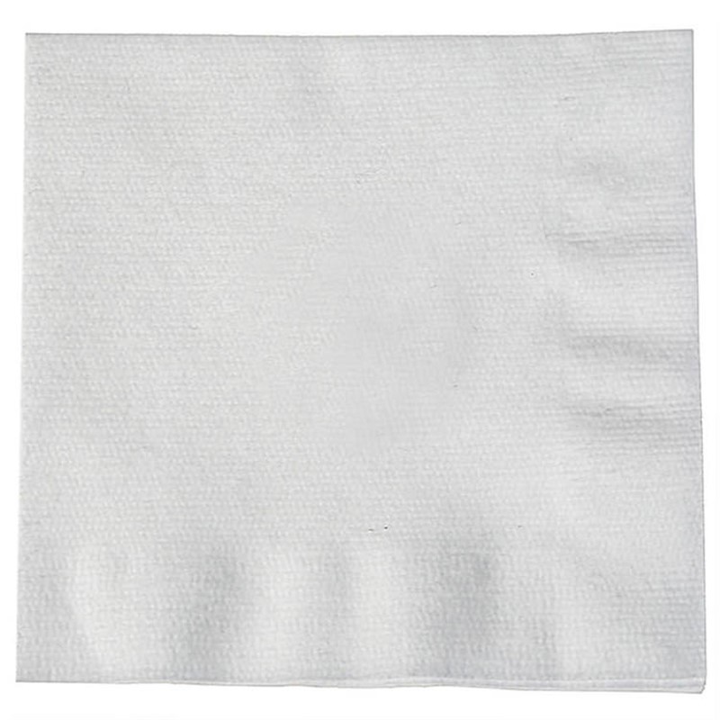 Heavyweight single ply tissue linen-like dinner napkins.