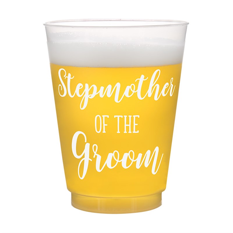 Stepmother of the Groom Frosted Wedding Party Cup