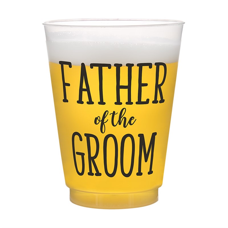 Father of the Groom Frosted Wedding Party Cup