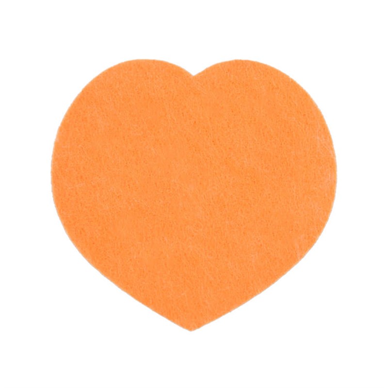 Synthetic shammy material 4 inches heart coaster.