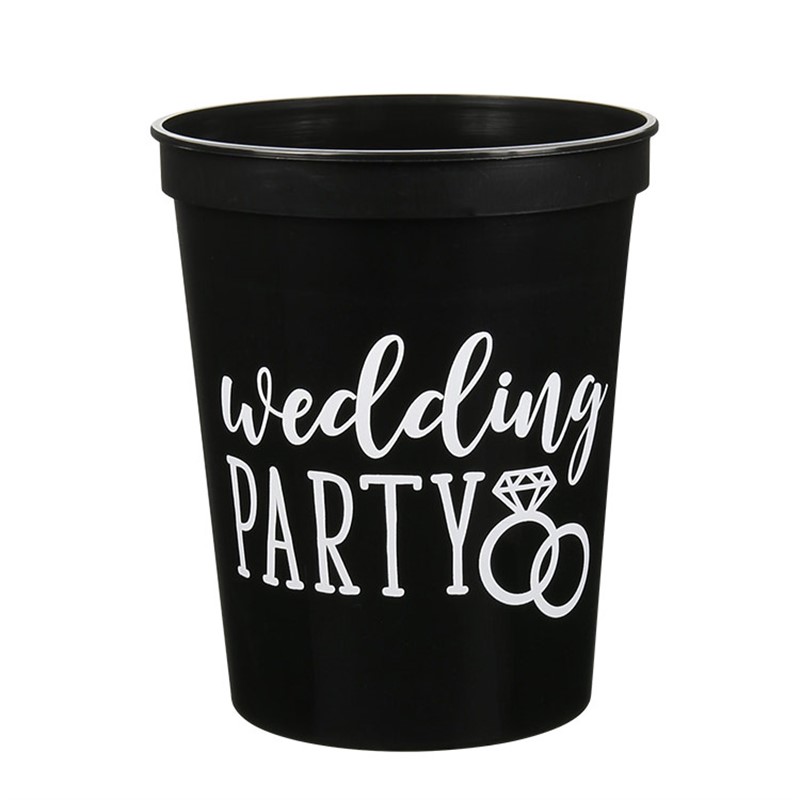 Black Colored Wedding Party Cup