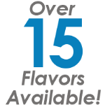 over 15 flavors available