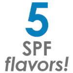 5 spf flavors available