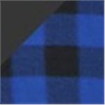 Black Flap with Blue and Black Plaid